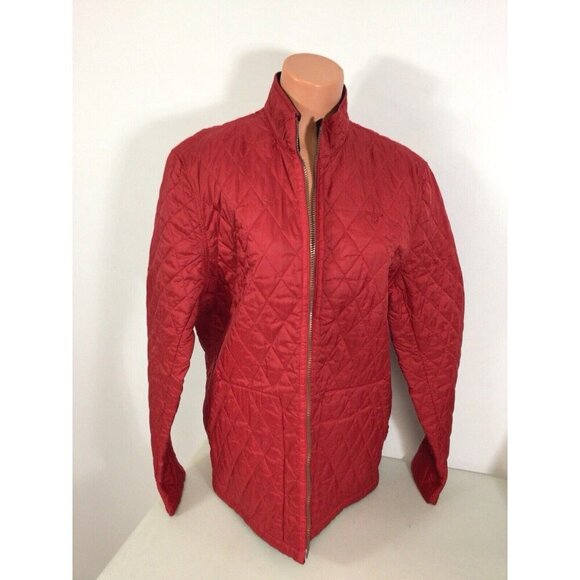 Barbour Lakeside Quilt Jacket Red Large Lightweight Quilted Coat - Picture 3 of 10